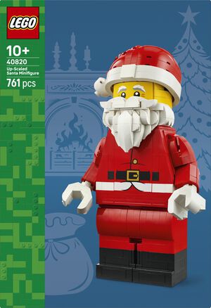 Opskaleret minifigur af julemanden 40820