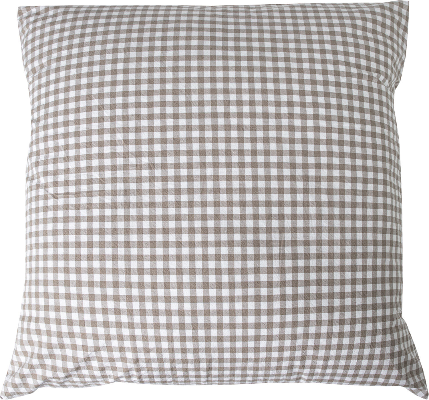 Gingham washed percale brown/white