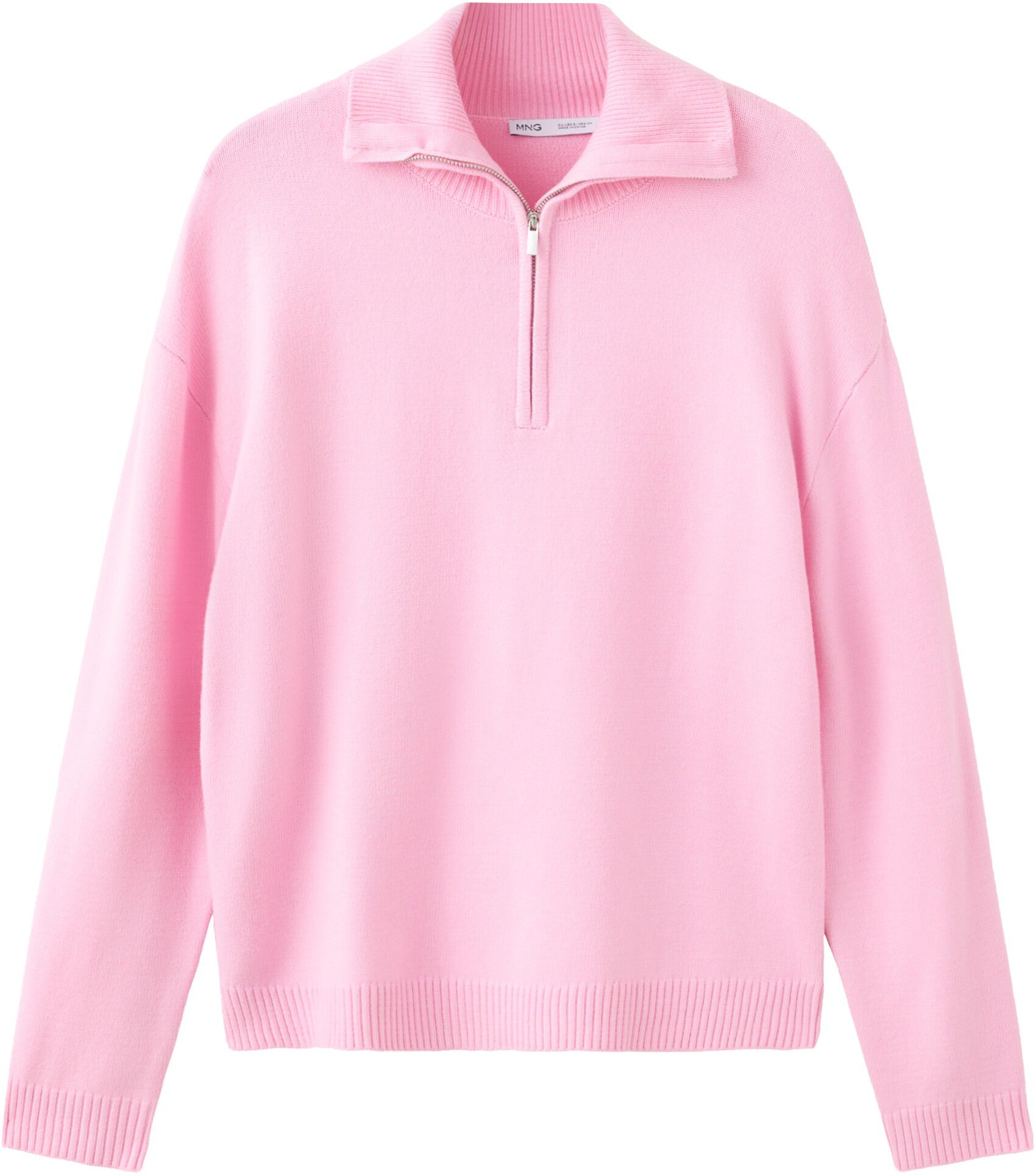 Striped sweater with perkins neck