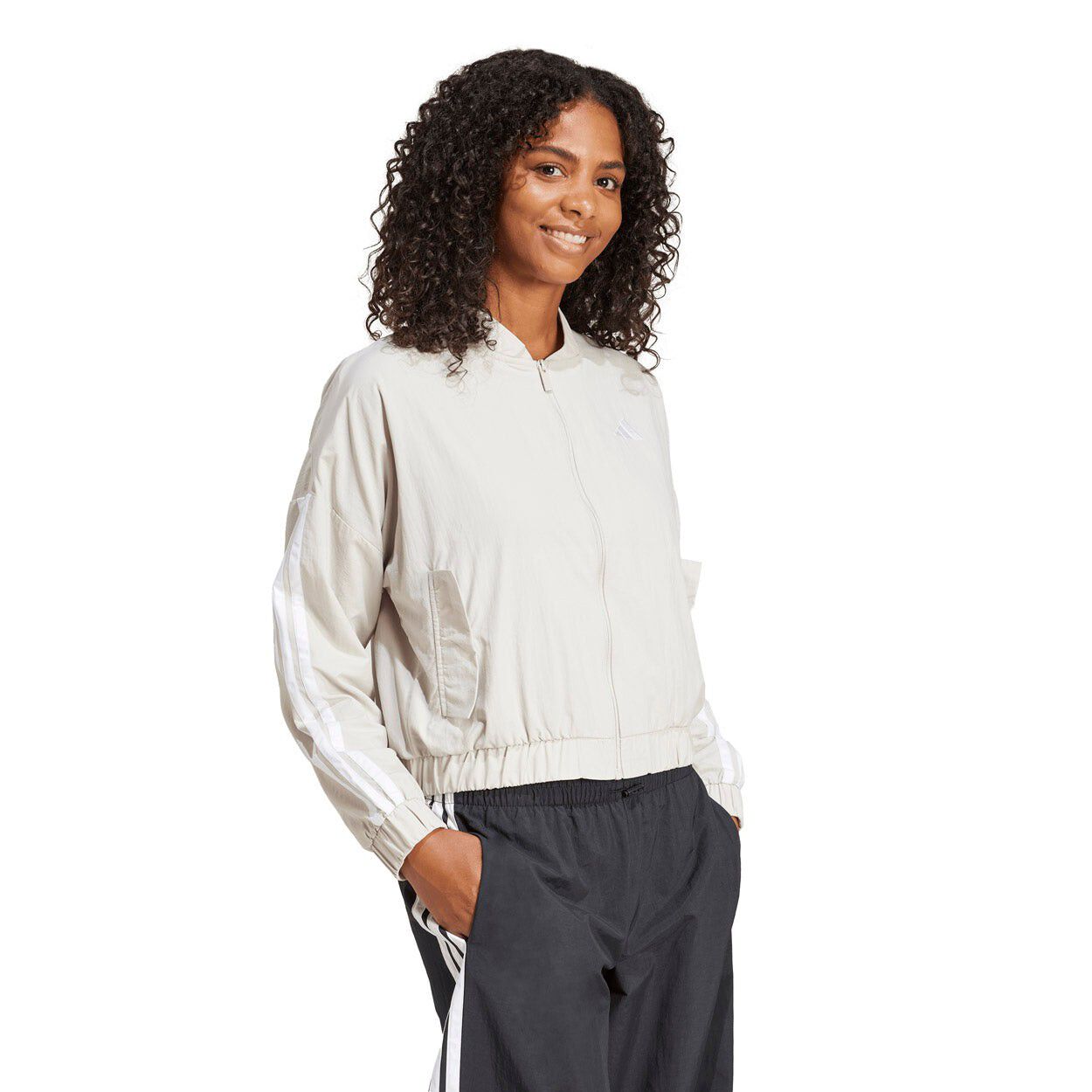 Essentials 3-Stripes Bomber Sweatshirt