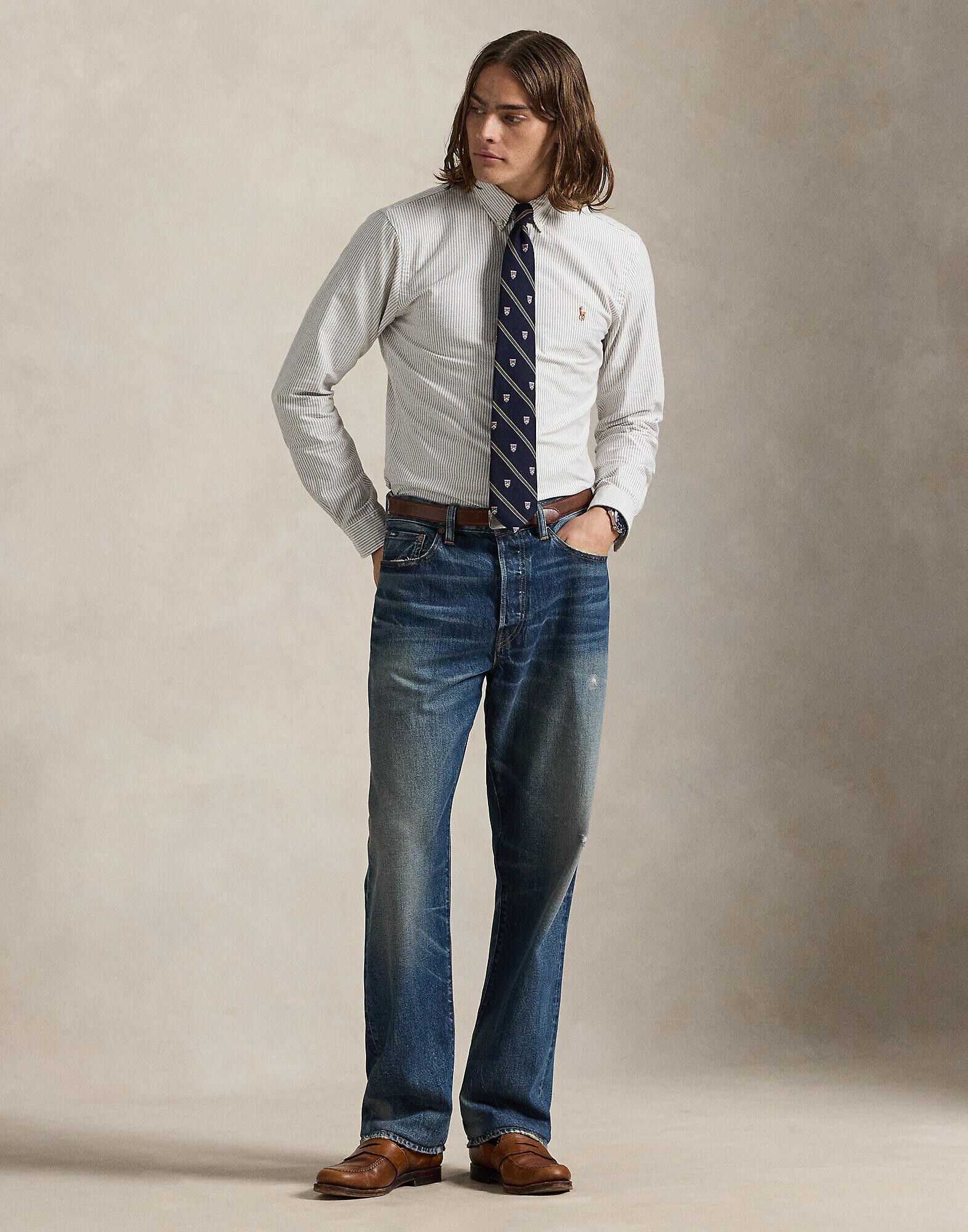 Slim Fit Striped Oxford Shirt