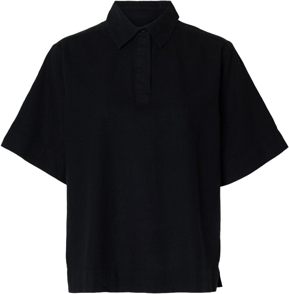SLFLUISA LINEN BLEND POLO NOOS