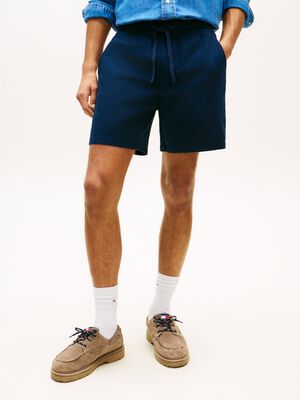 Logo Relaxed Shorts With Linen