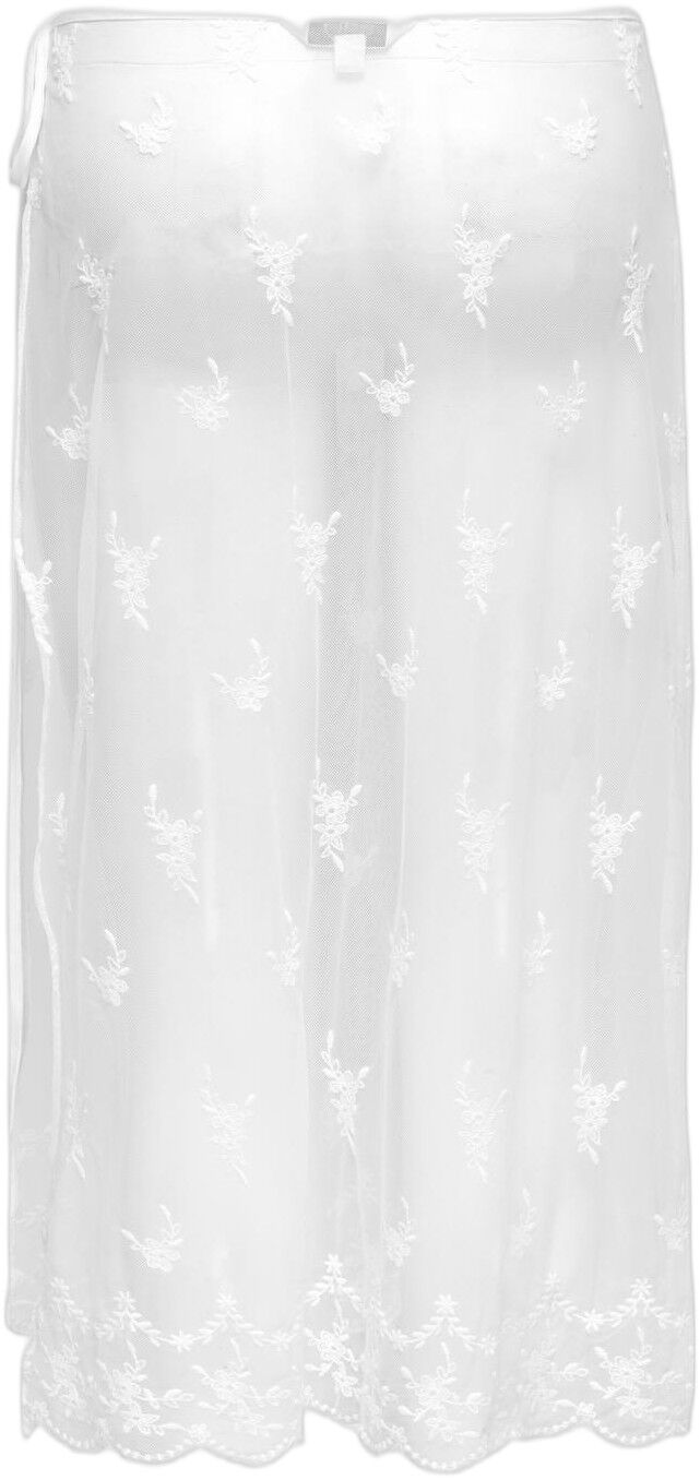 ONLSAFEA MIDI MESH LACE TIE SKIRT W