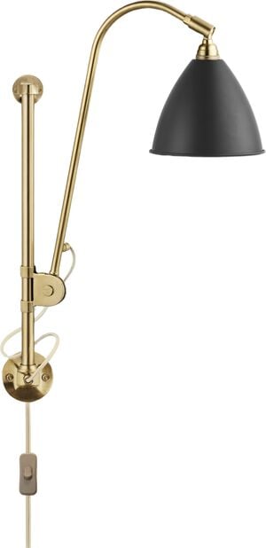 BL5 Wall Lamp 16 all brass parts/charcoal black shade