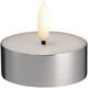 Moods & More - LED Melted tealight, Metal silver finish, 63x