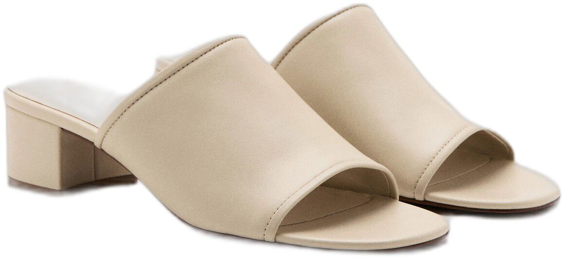 Leather block-heel sandals