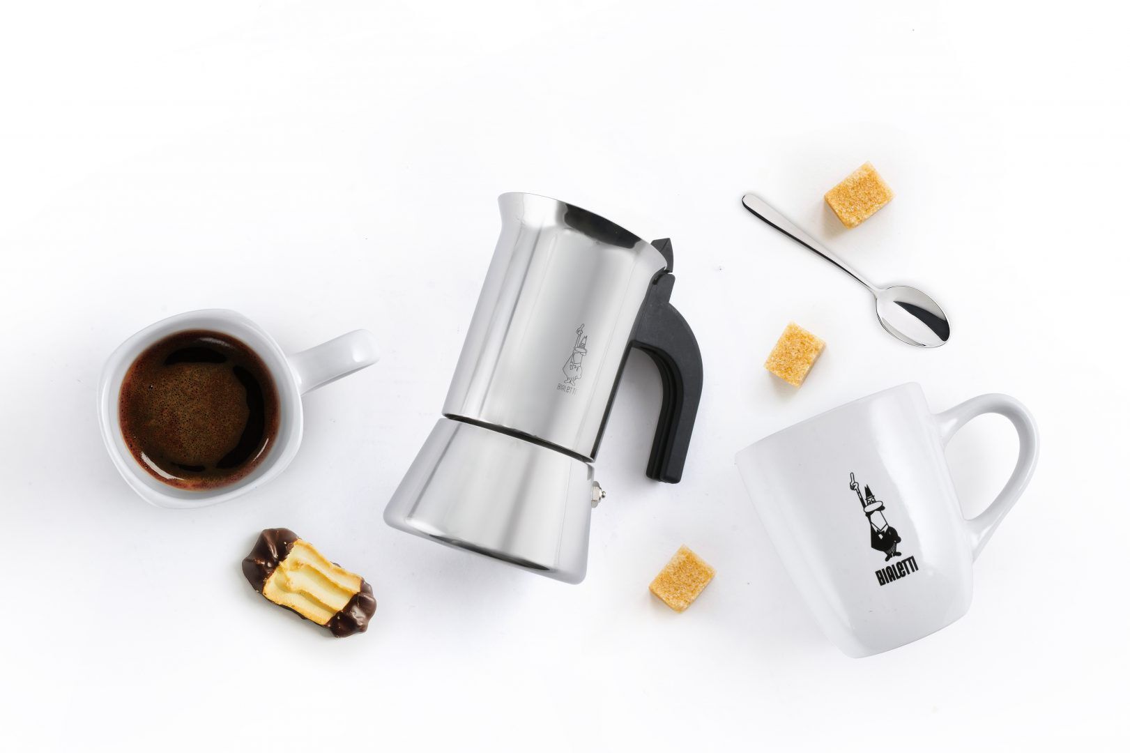 Espressokande Venus, 4 kop St&aring;l Bialetti