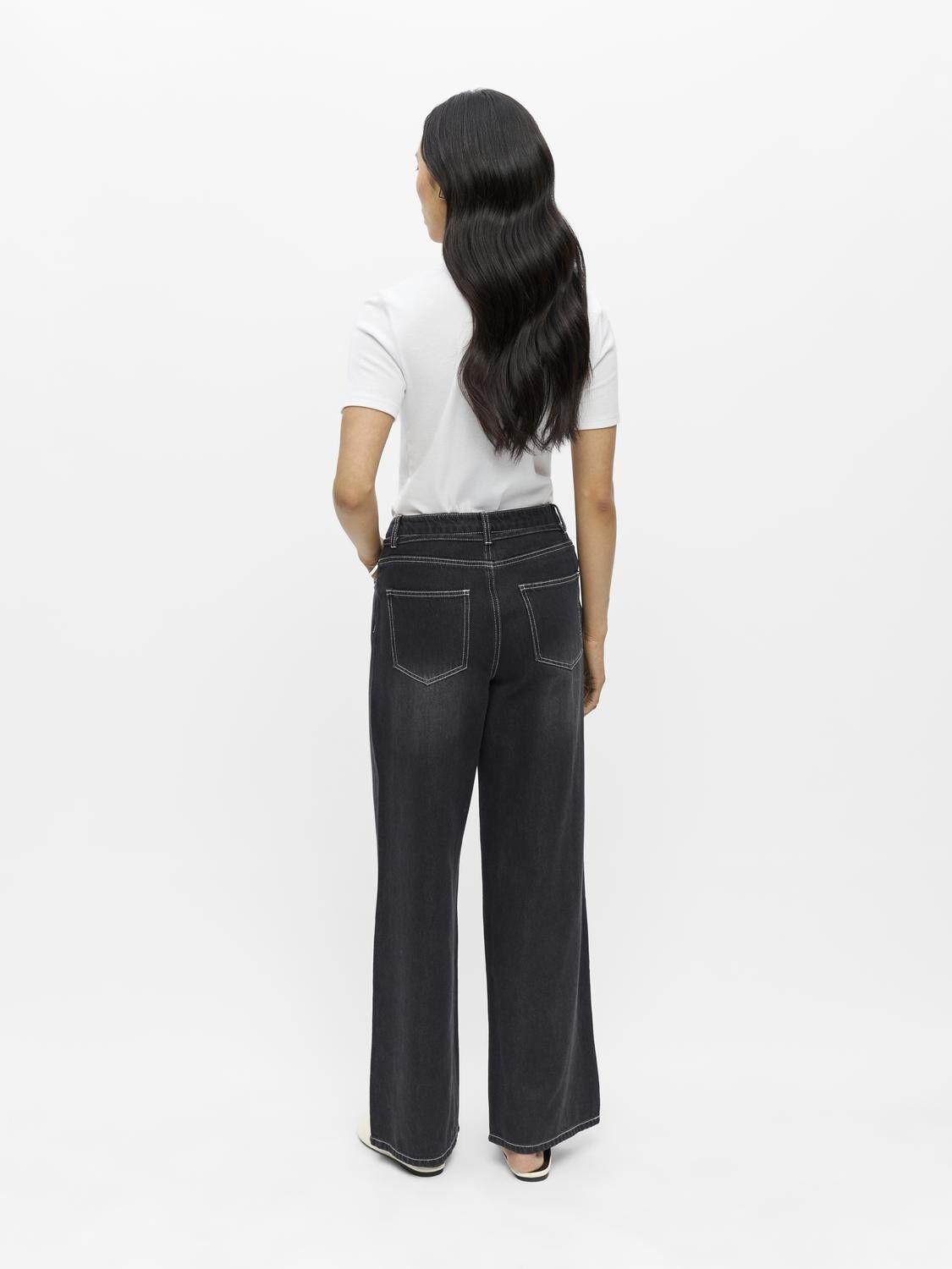 OBJROSIE MW WIDE JEANS NOOS