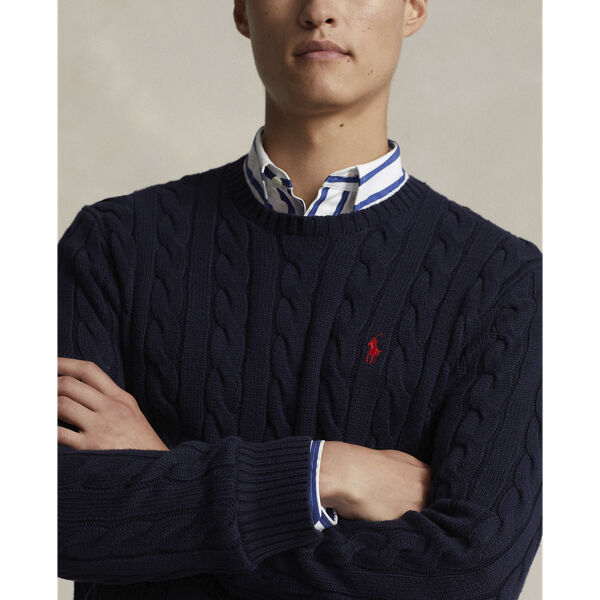 Cable-Knit Cotton Sweater