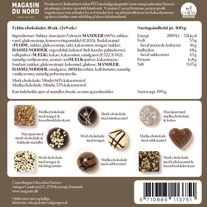 &AElig;ske, 18 stk. Dessertchokolade, 188g