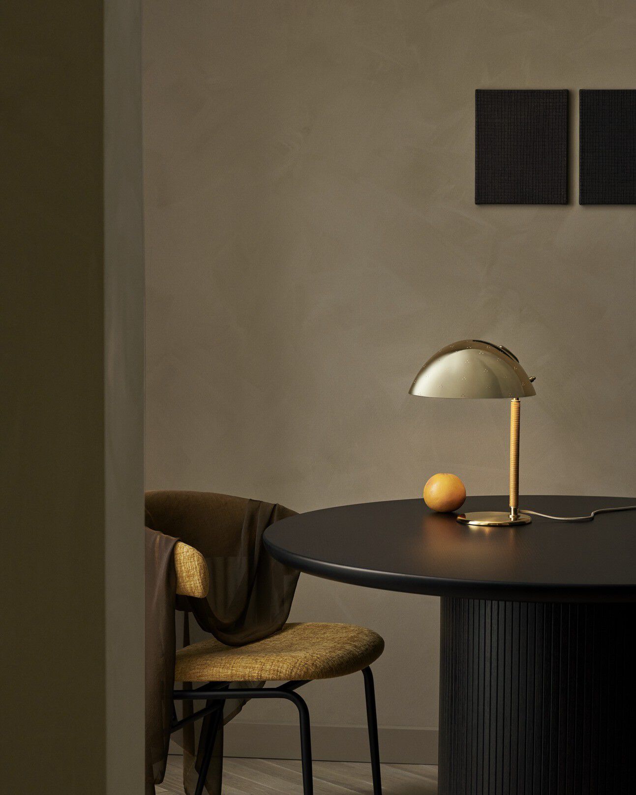 9209 Table Lamp Base: Brass, Shade: Polished Brass