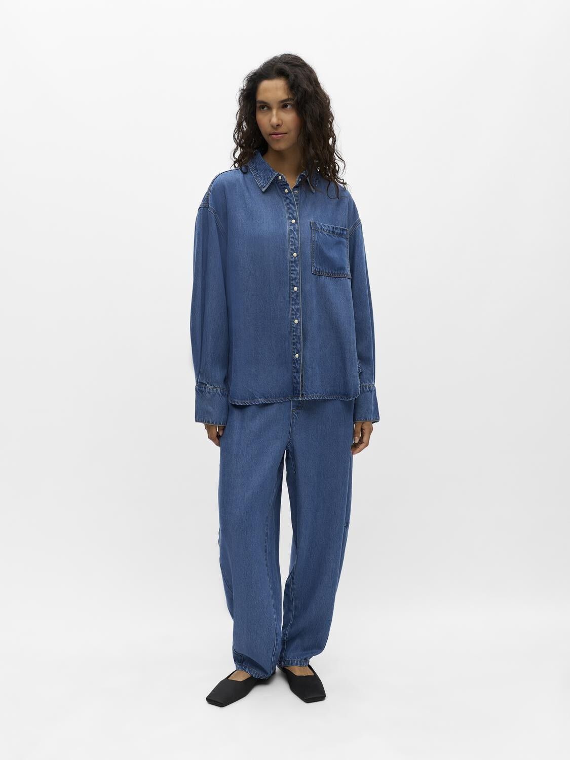 OBJFRAME ZILA L/S RE SHIRT E DIV