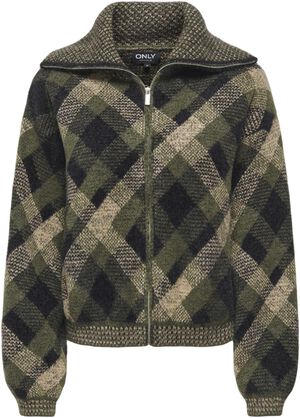 ONLMAROON LS ZIP COLLAR CARDIGAN KN