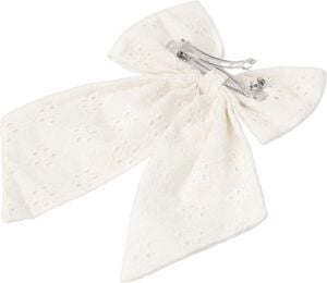 Hair clip emb anglaise bow