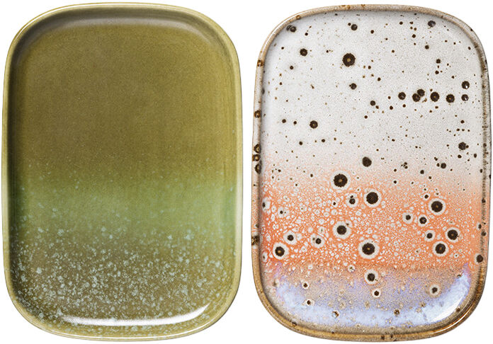 70s ceramics small trays atlas set of 2