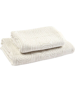 swirl towel J326 col. 01 white/beige 50x100
