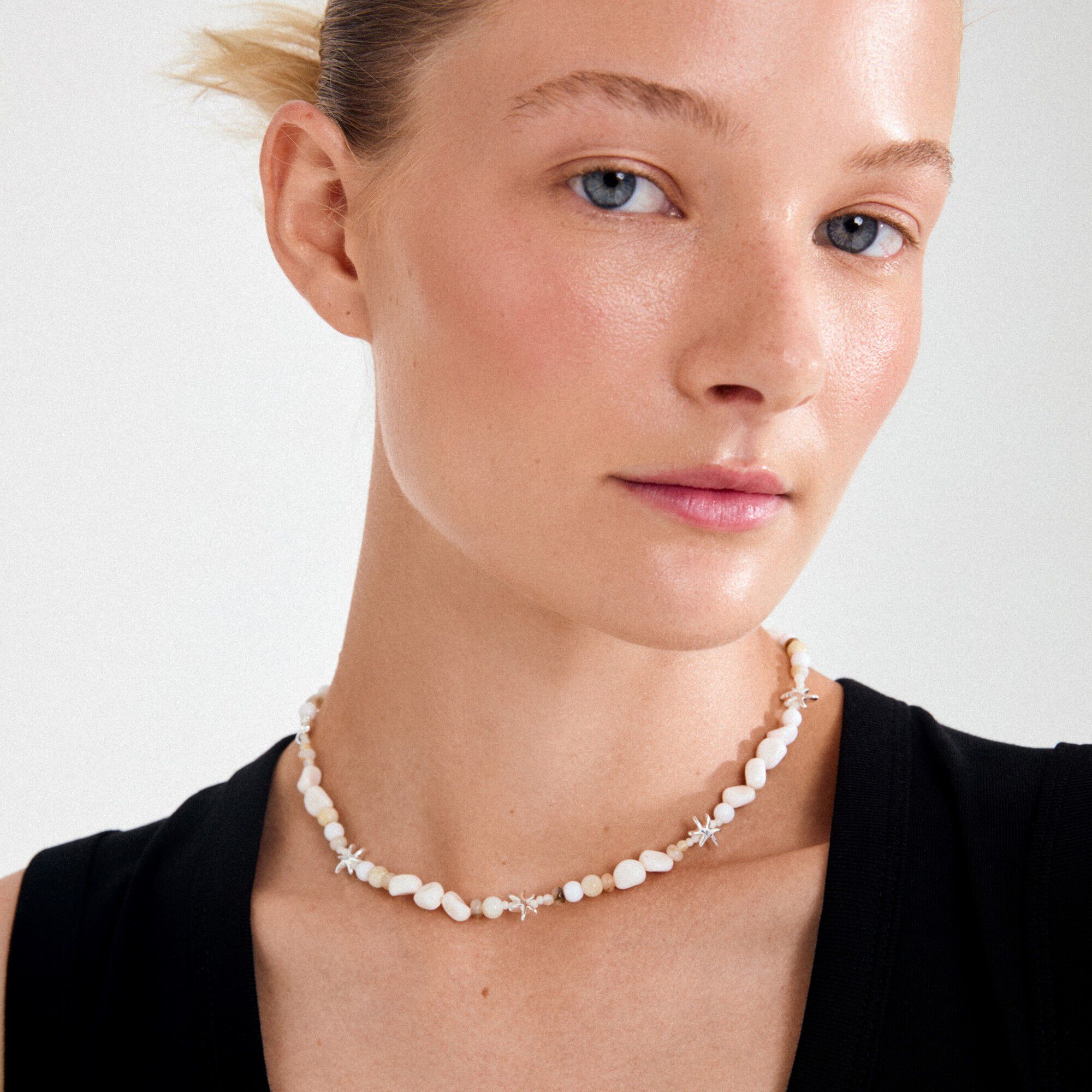 PRISM necklace white/gold-plated