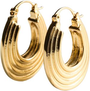 Embossed hoop earrings