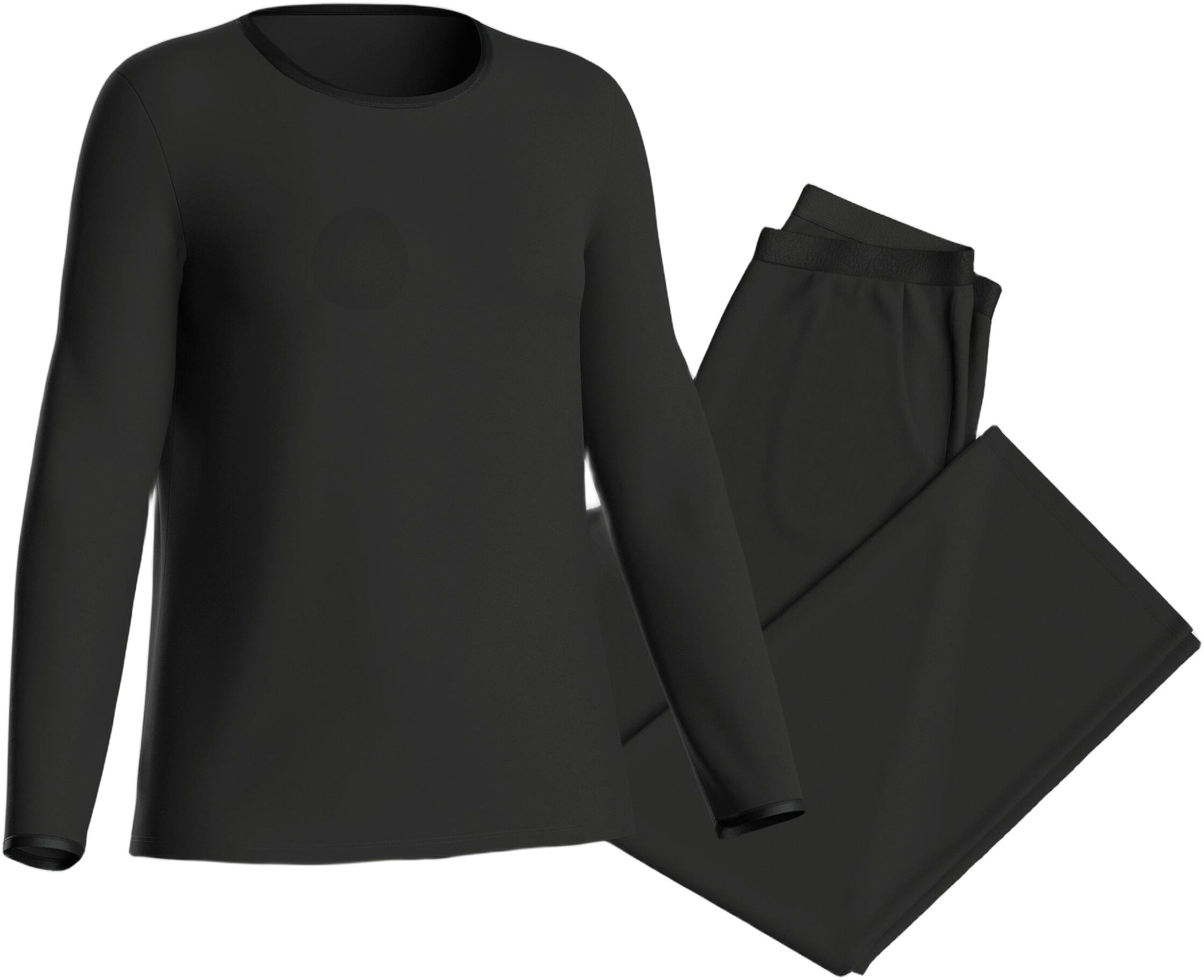 Long pyjama set with elastic waistband