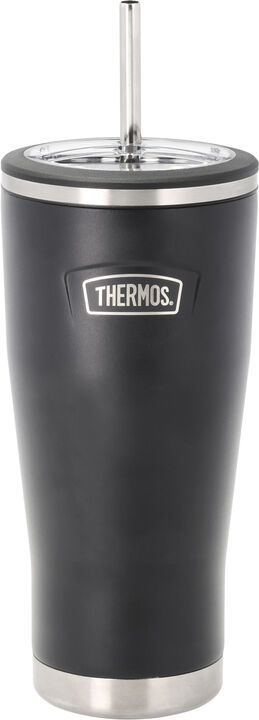 Termokrus med sugerør 0,7 liter Sort