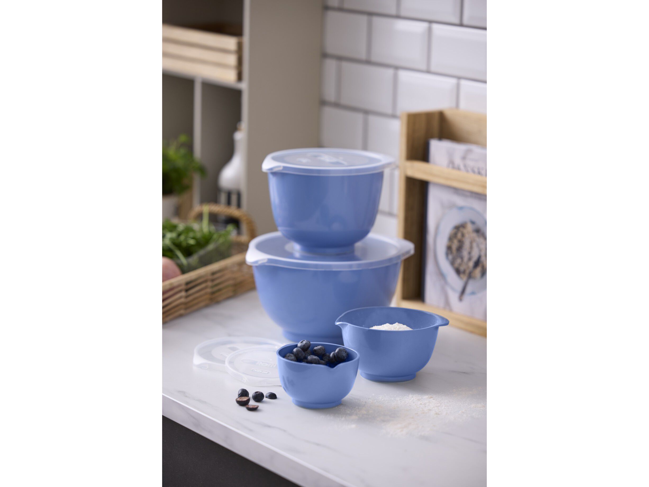 Margrethe-s&aelig;t 8 dele 0,25 + 0,5 + 1,5 + 3 L Sky Blue