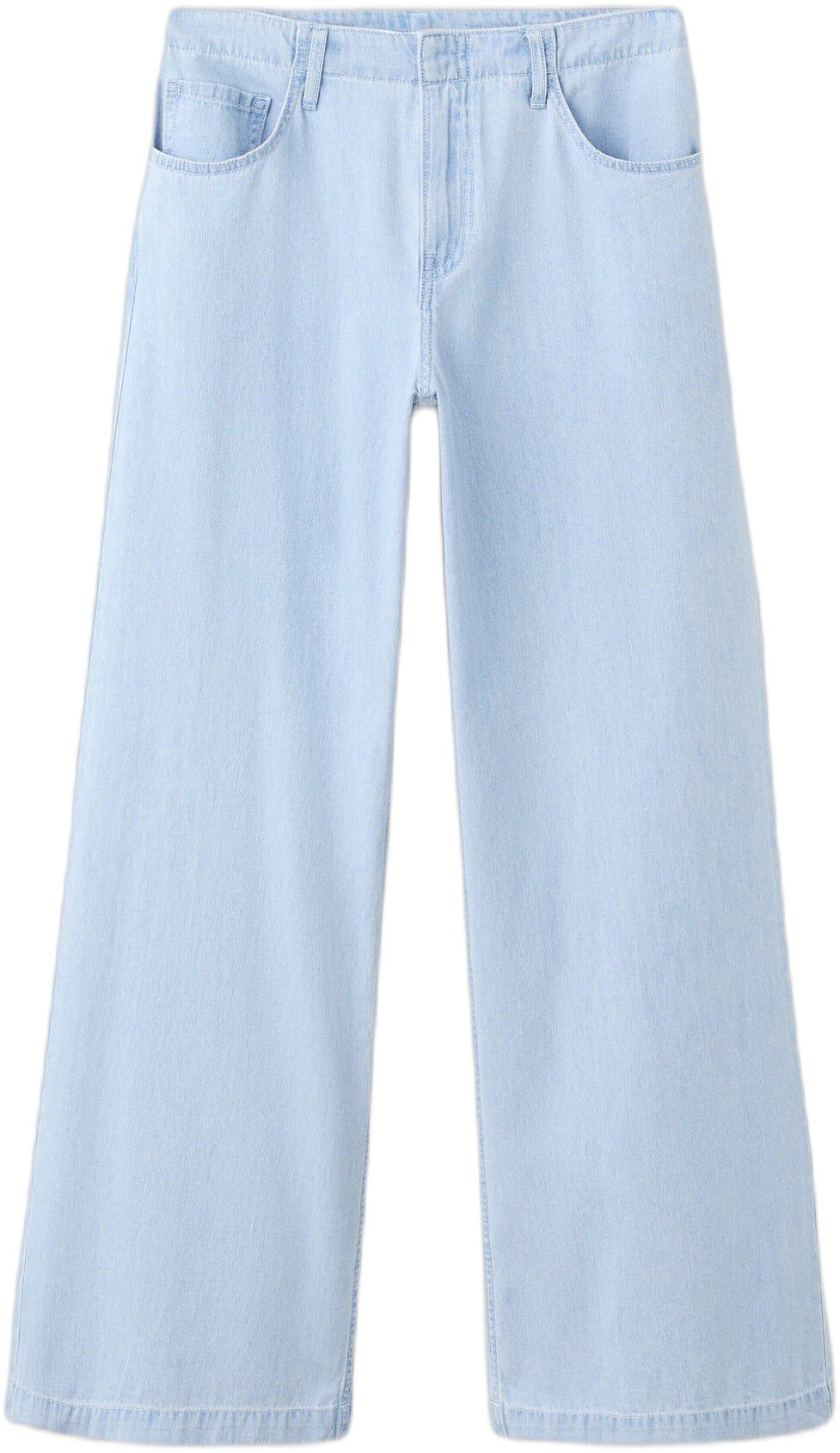 Wide leg mid-rise jeans