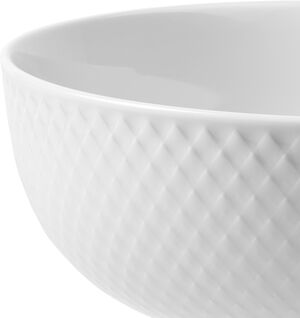Rhombe Skål Ø15. 5 cm hvid