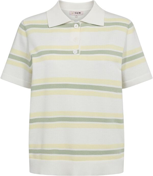 Polo Stripe Knit Blouse