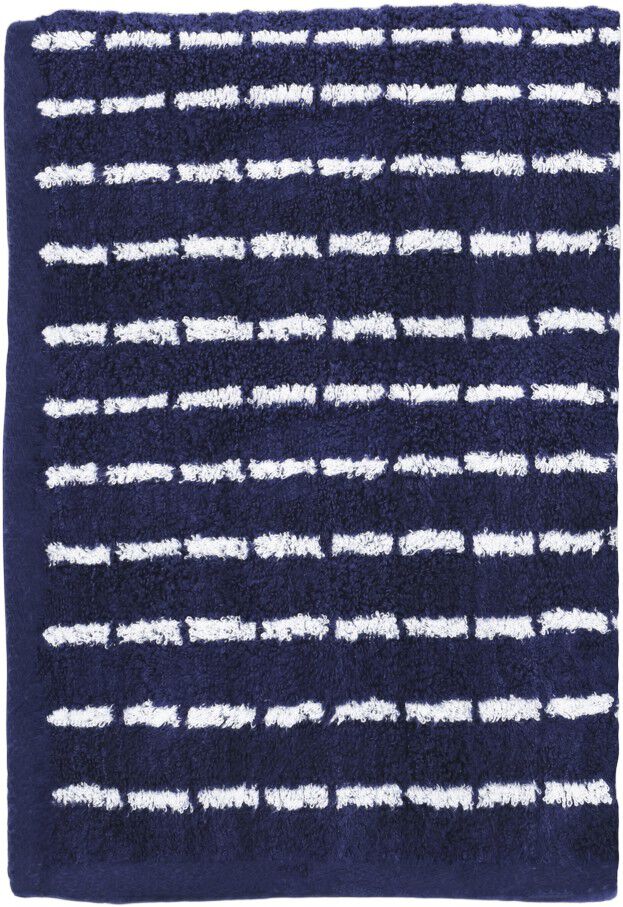 Nuance H&aring;ndkl&aelig;de 70x140 cm m&oslash;rk bl&aring;/hvid