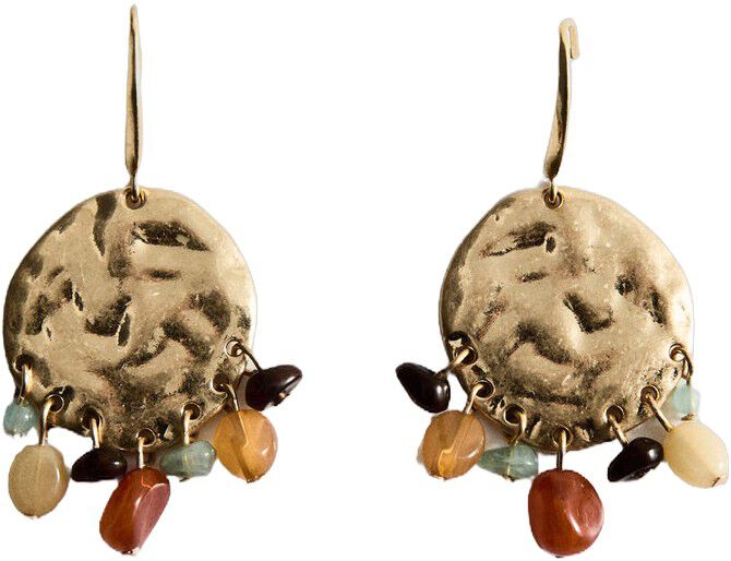 Beaded pendant earrings