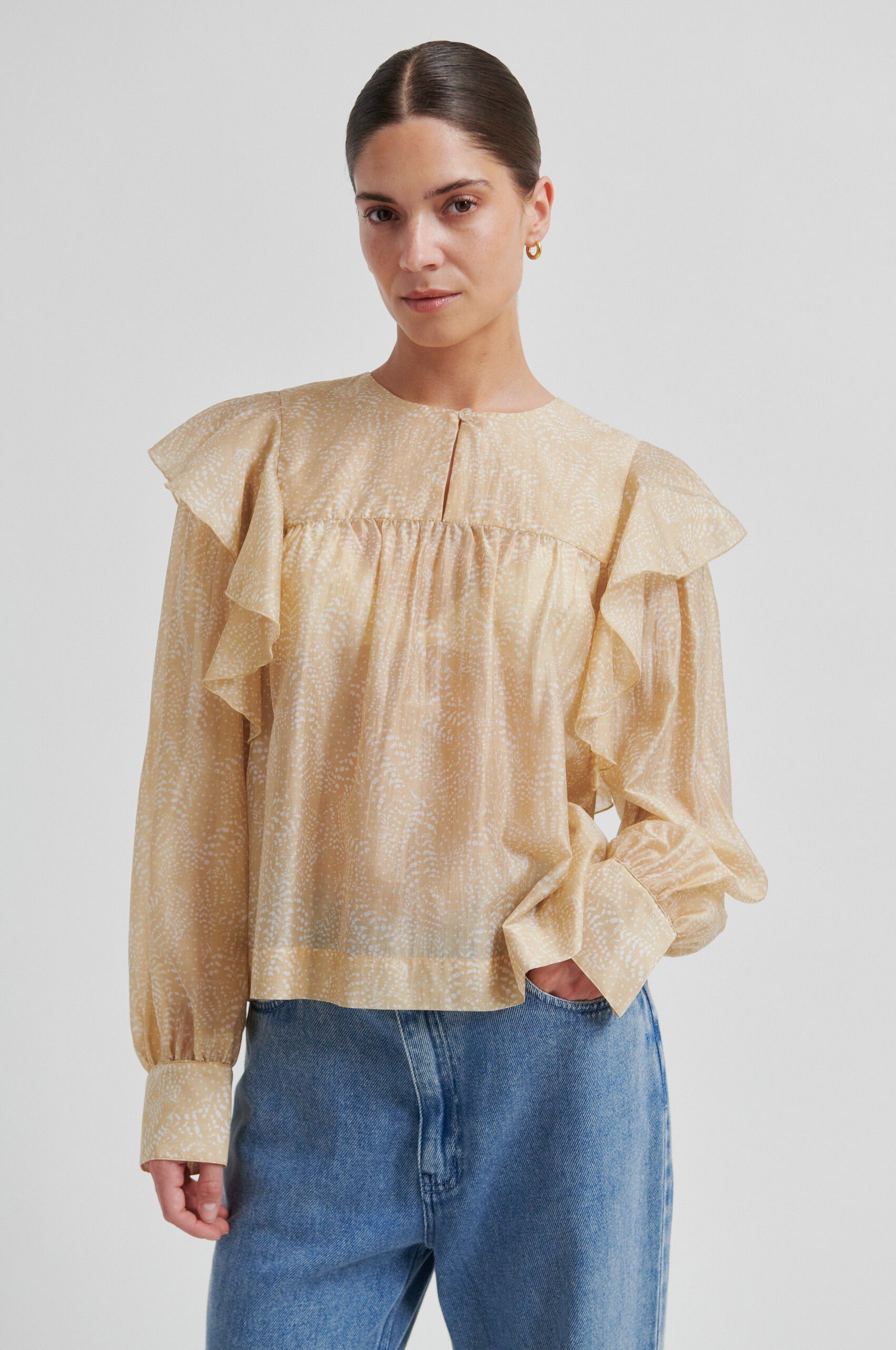 Hide Ruffle Blouse