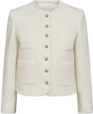 Tweed jacket with jewel buttons