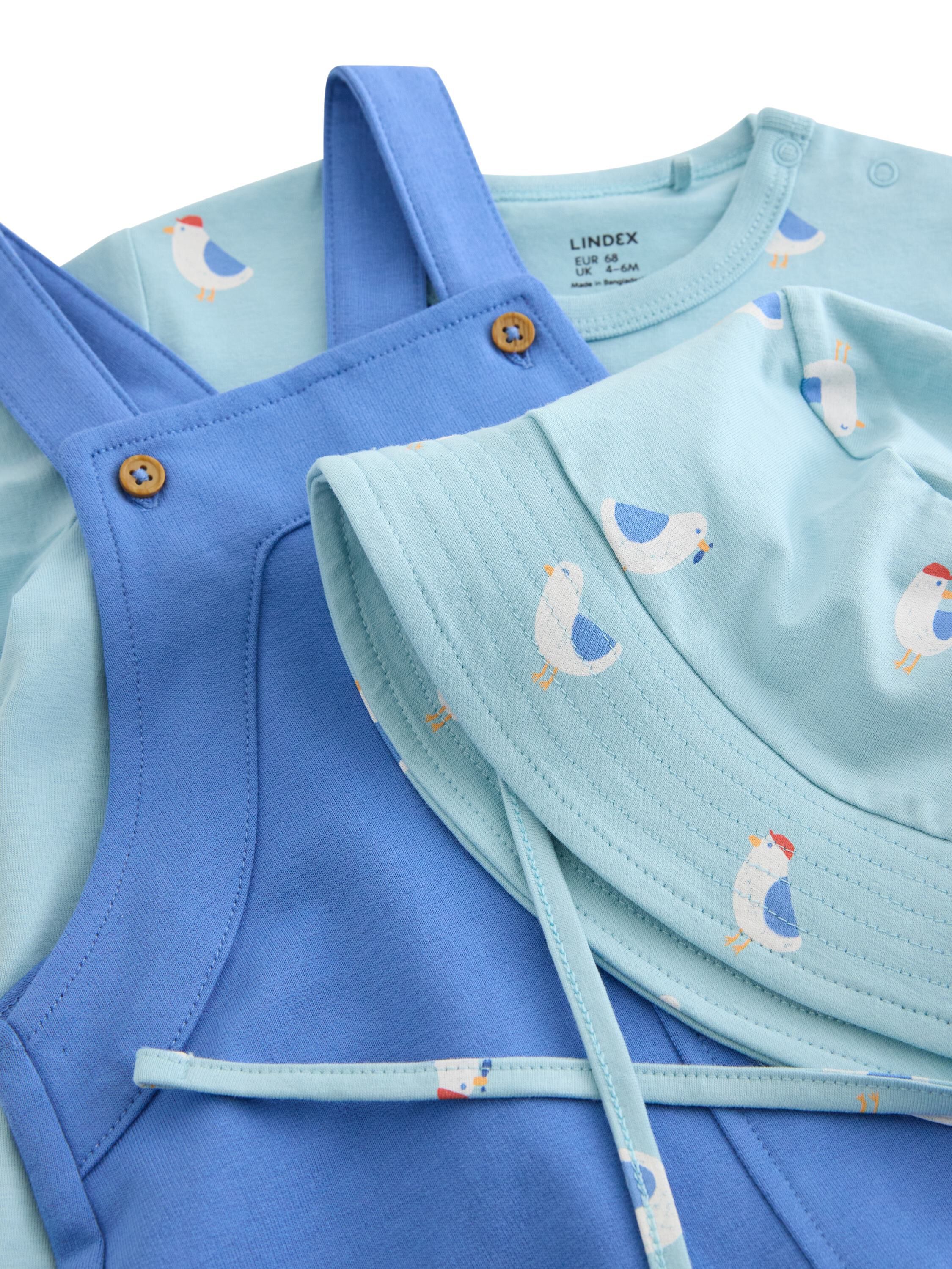 Latzhose i myk jersey, kortermet to