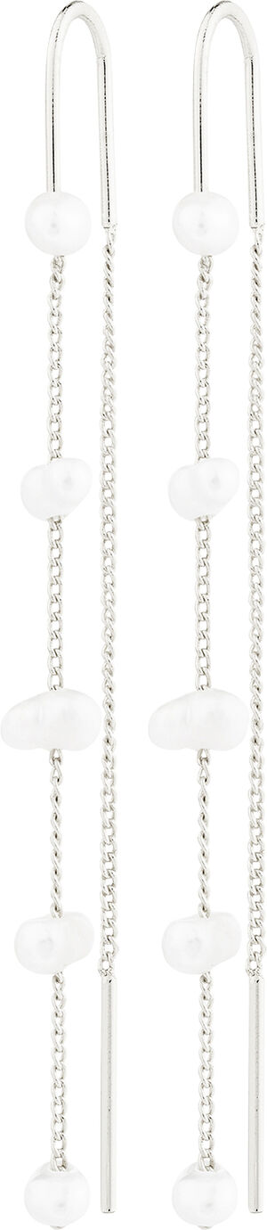 ZENAIA pearl chain earrings silver-plated