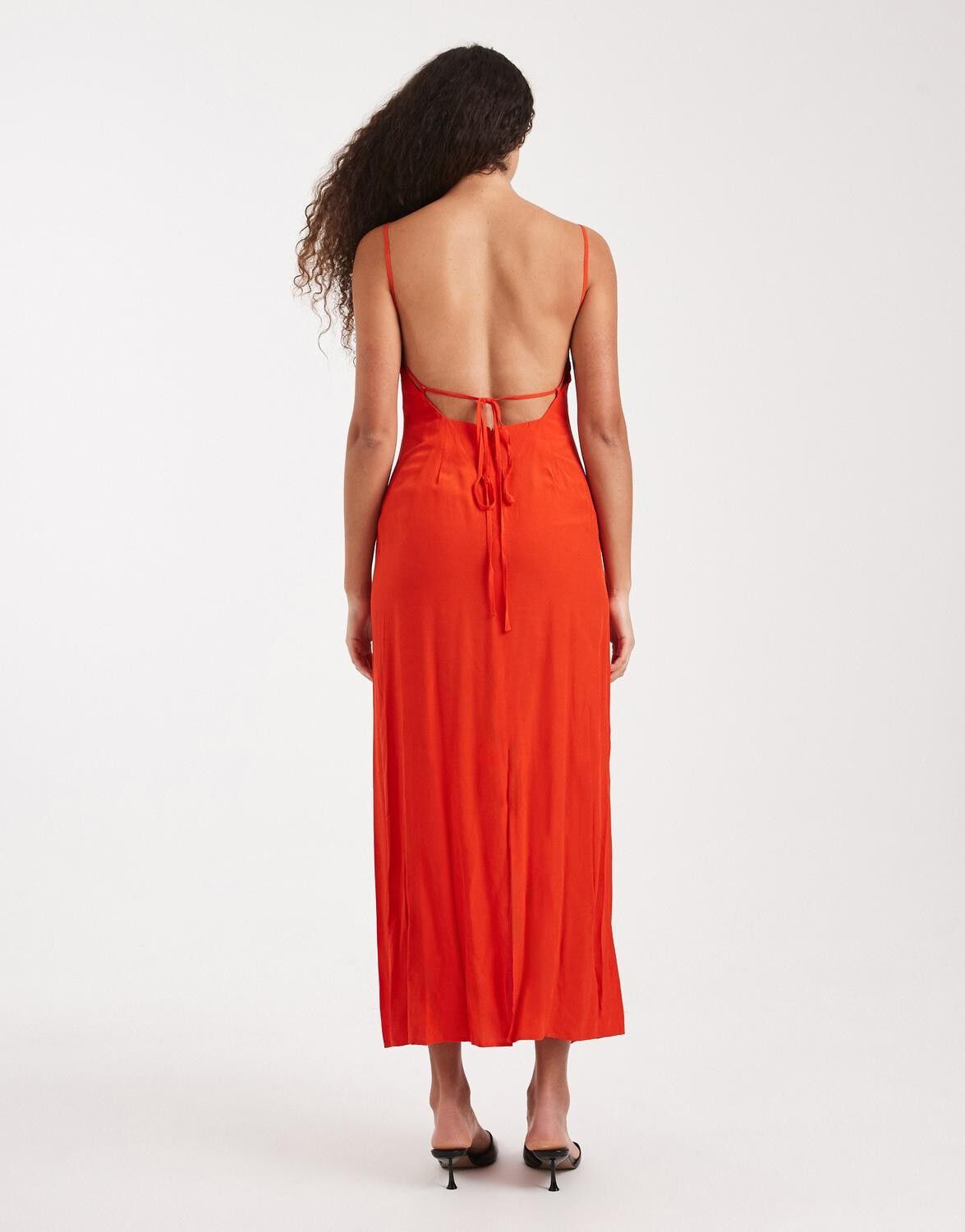 TSDONNA RUCHED FRONT CAMI MAXI DRES