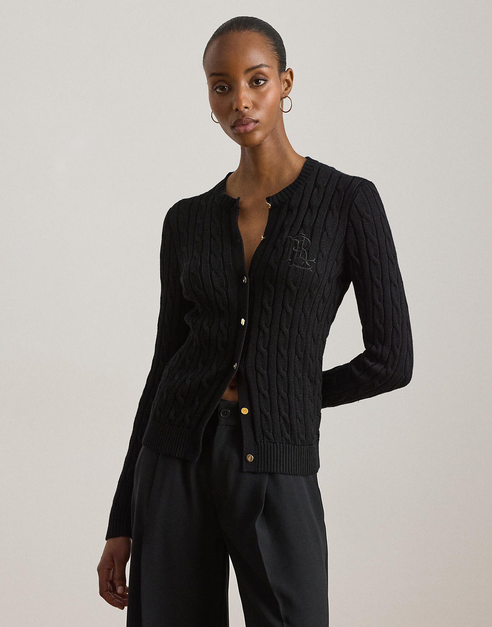 Cable-Knit Cotton-Blend Cardigan