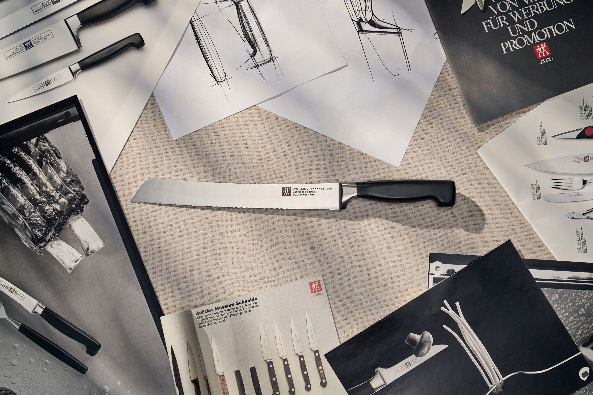 Br&oslash;dkniv 23 cm FOUR STAR