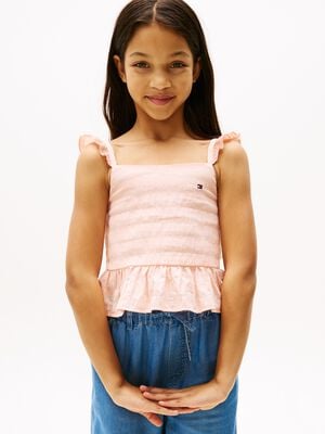 TEXTURED COTTON TOP SLVLS