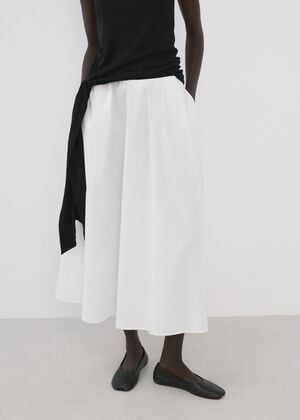 Flared cotton skirt