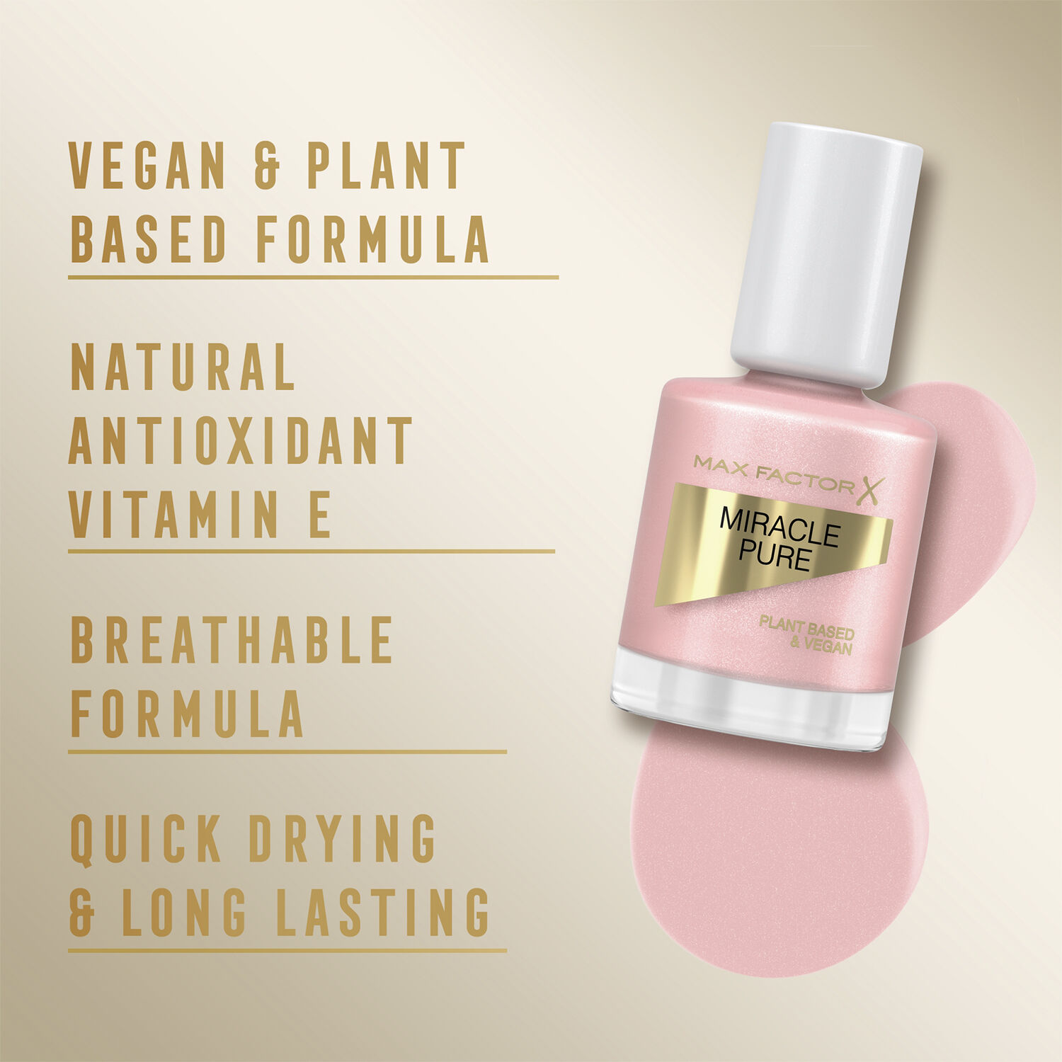 Max Factor Miracle Pure Nail Polish, 202 Natural Pearl, 1. 85 g