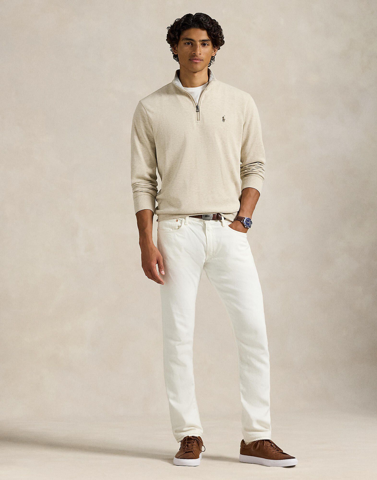 Luxury Jersey Quarter-Zip Pullover