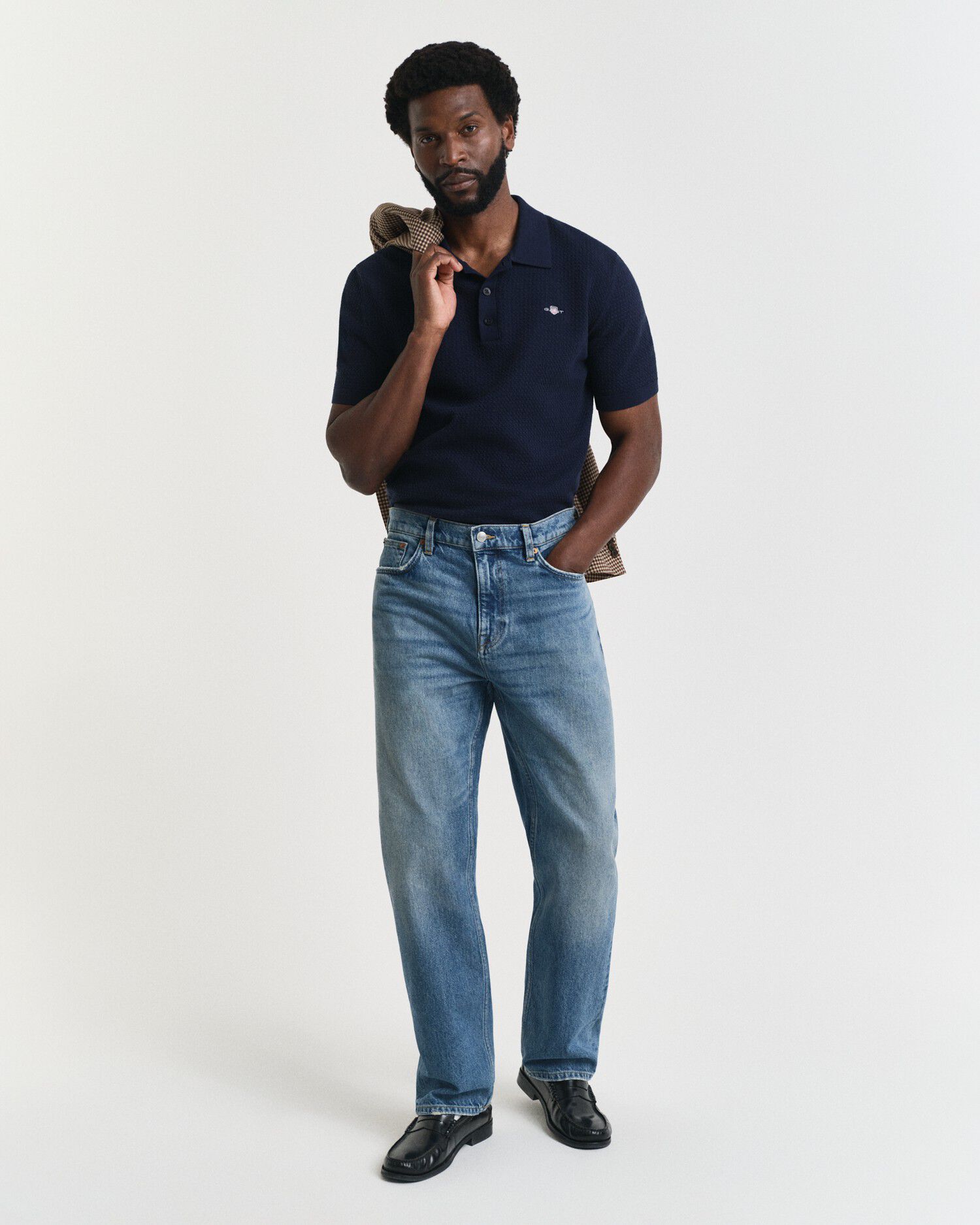 TEXTURED COTTON SS POLO