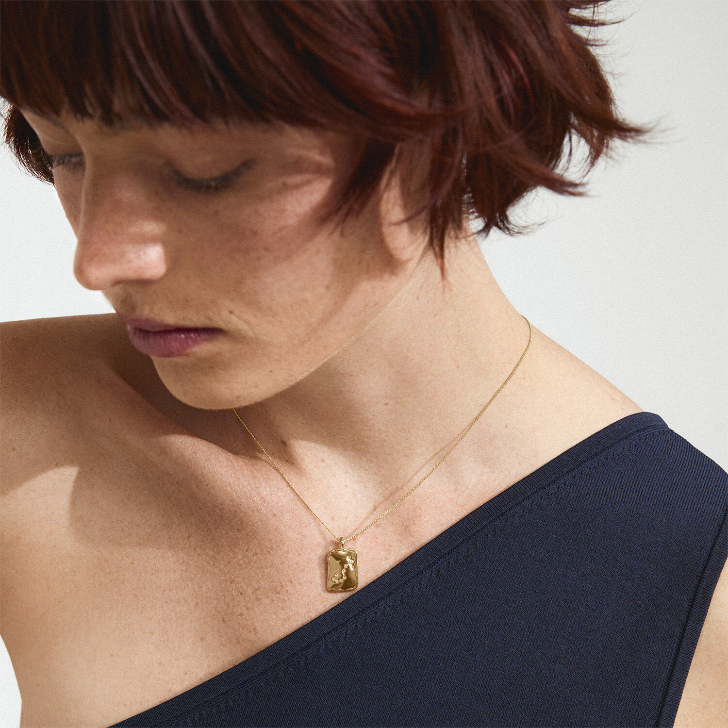 SCORPIO recycled Zodiac Sign necklace, gold-plated