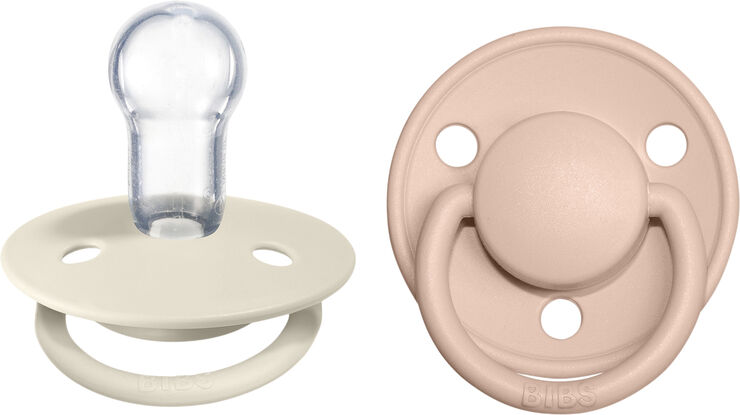 BIBS De Lux 2 PACK Silicone Ivory/Blush
