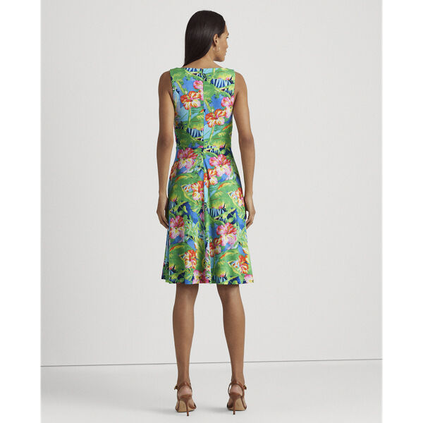 Floral Jersey Sleeveless Dress