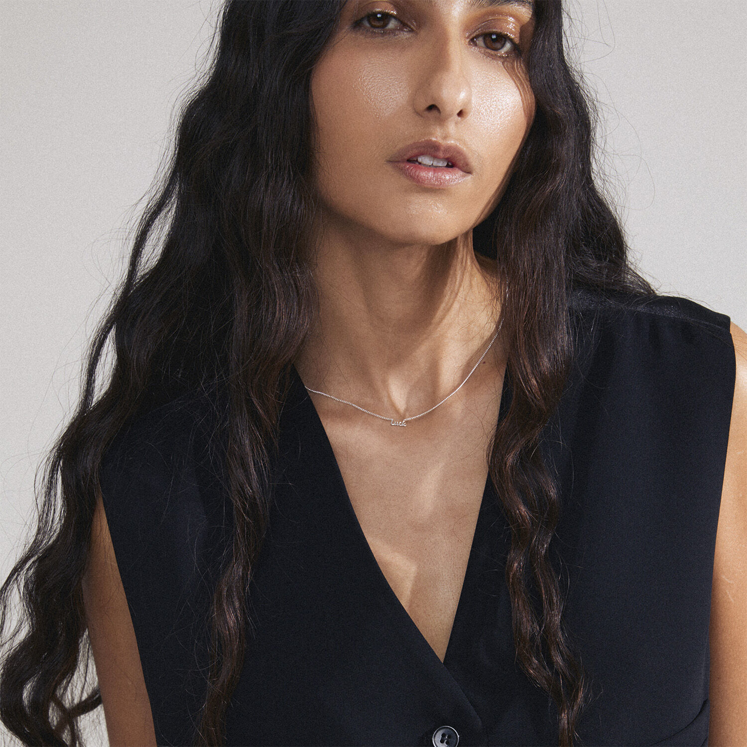 LUCK recycled necklace silver-plated