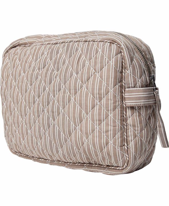 Moira 2 G toilettaske Beige / White Double Stripe