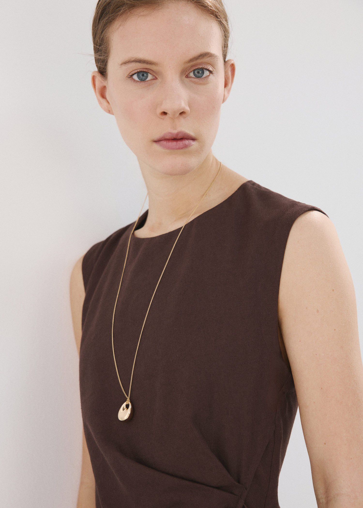 Wrap midi-dress with knot
