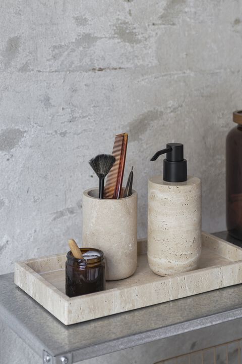 TRAVERTINE toothbrush holder